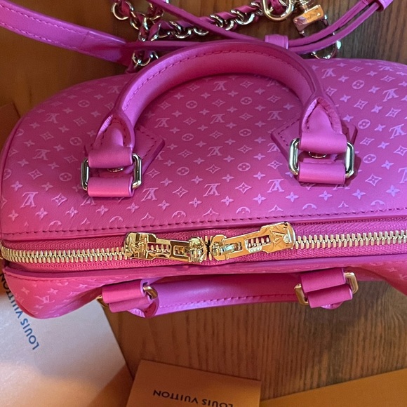 🩷 Louis Vuitton Speedy Bandouliere Nanogram 20 Rose EUC ONE OWNER - Picture 10 of 17